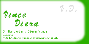 vince diera business card